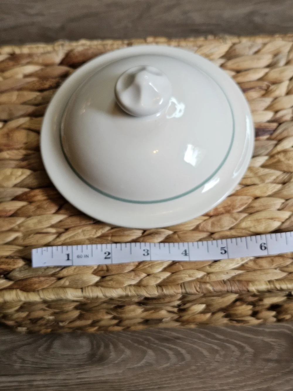 Pfaltzgraff APRIL pattern White Ceramic Replacement Lids with  - Set of 2 Lids